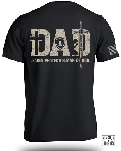 Dad-Leader Protector Man Of God T-Shirt