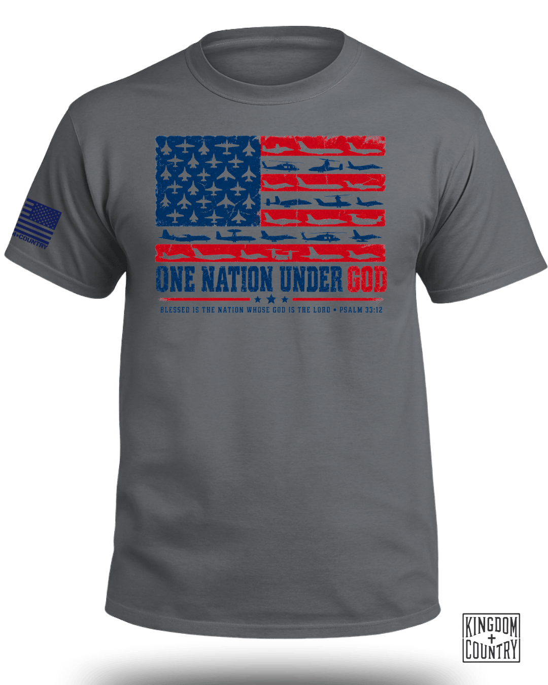 One Nation Under God Aviation Flag T-Shirt