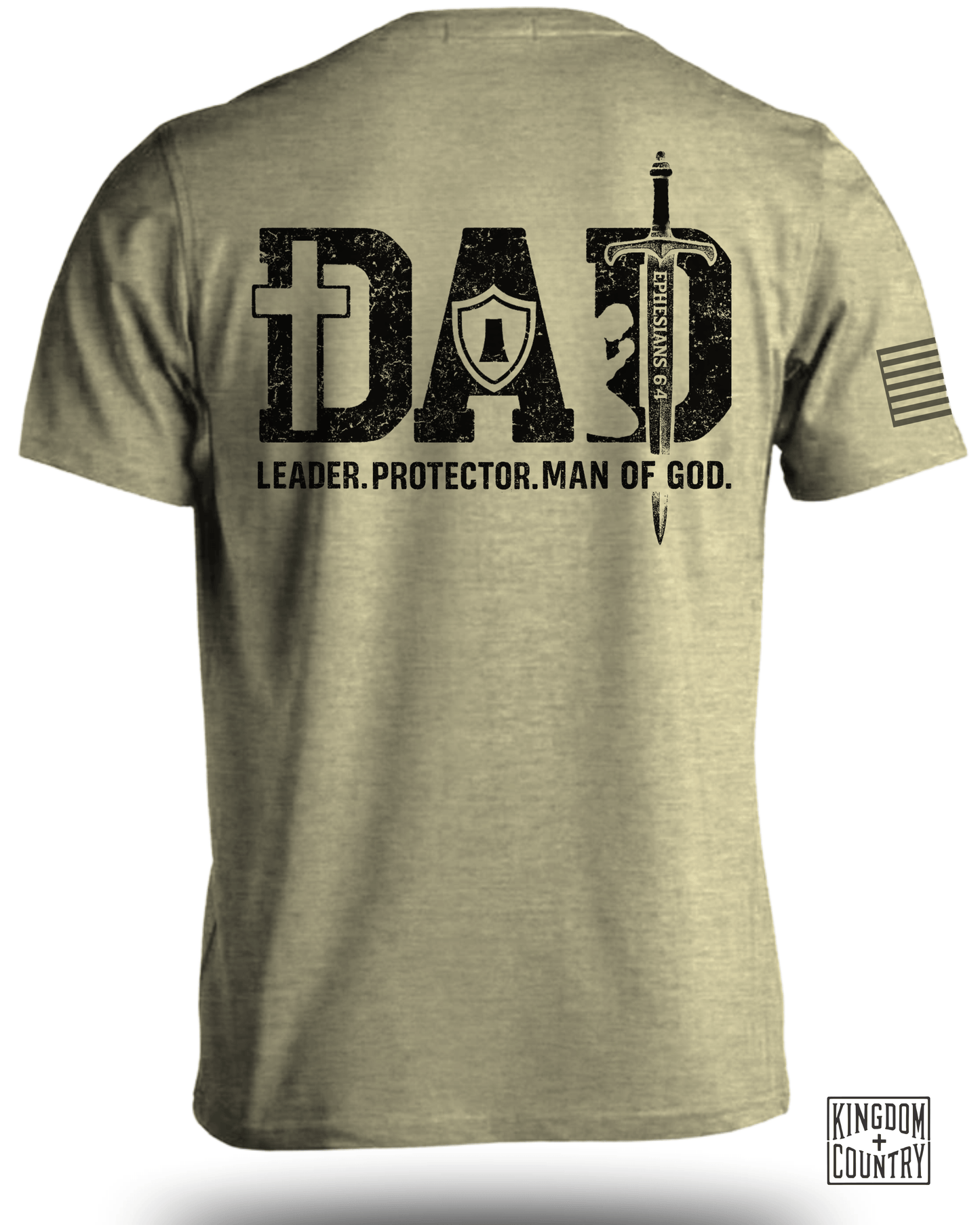 Dad-Leader Protector Man Of God T-Shirt