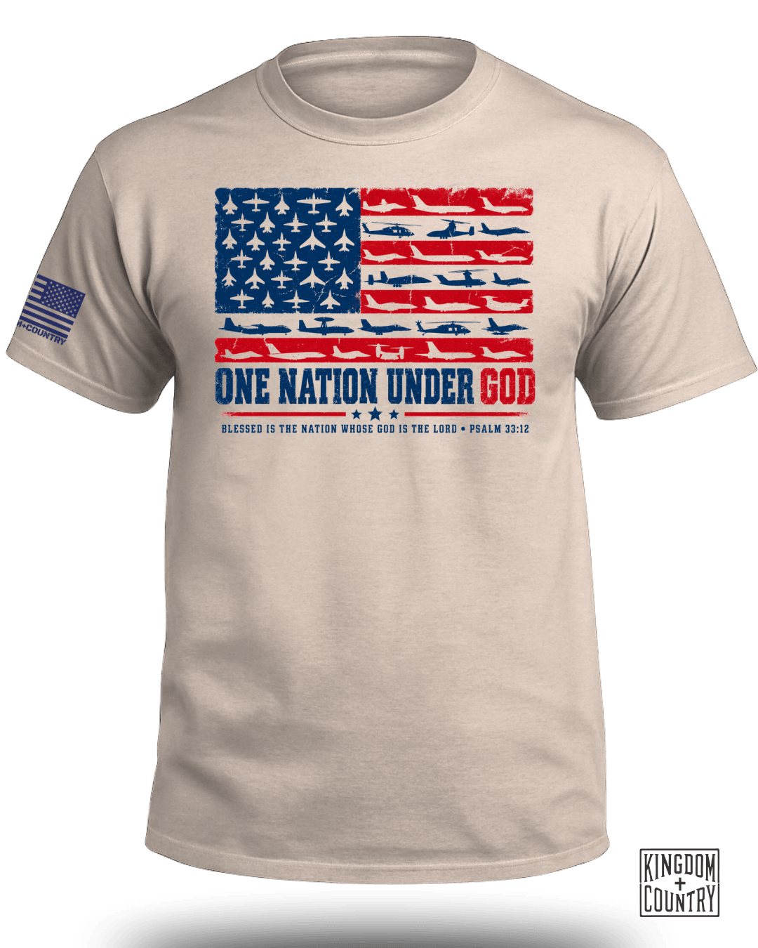One Nation Under God Aviation Flag T-Shirt