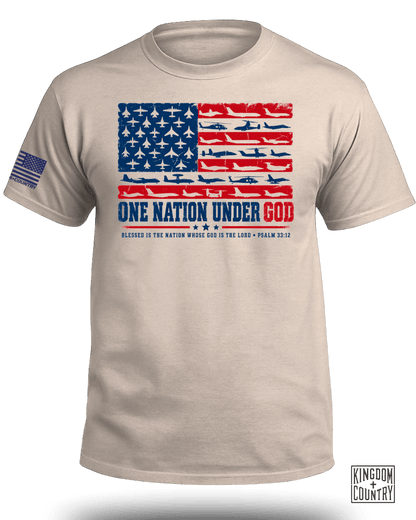 One Nation Under God Aviation Flag T-Shirt