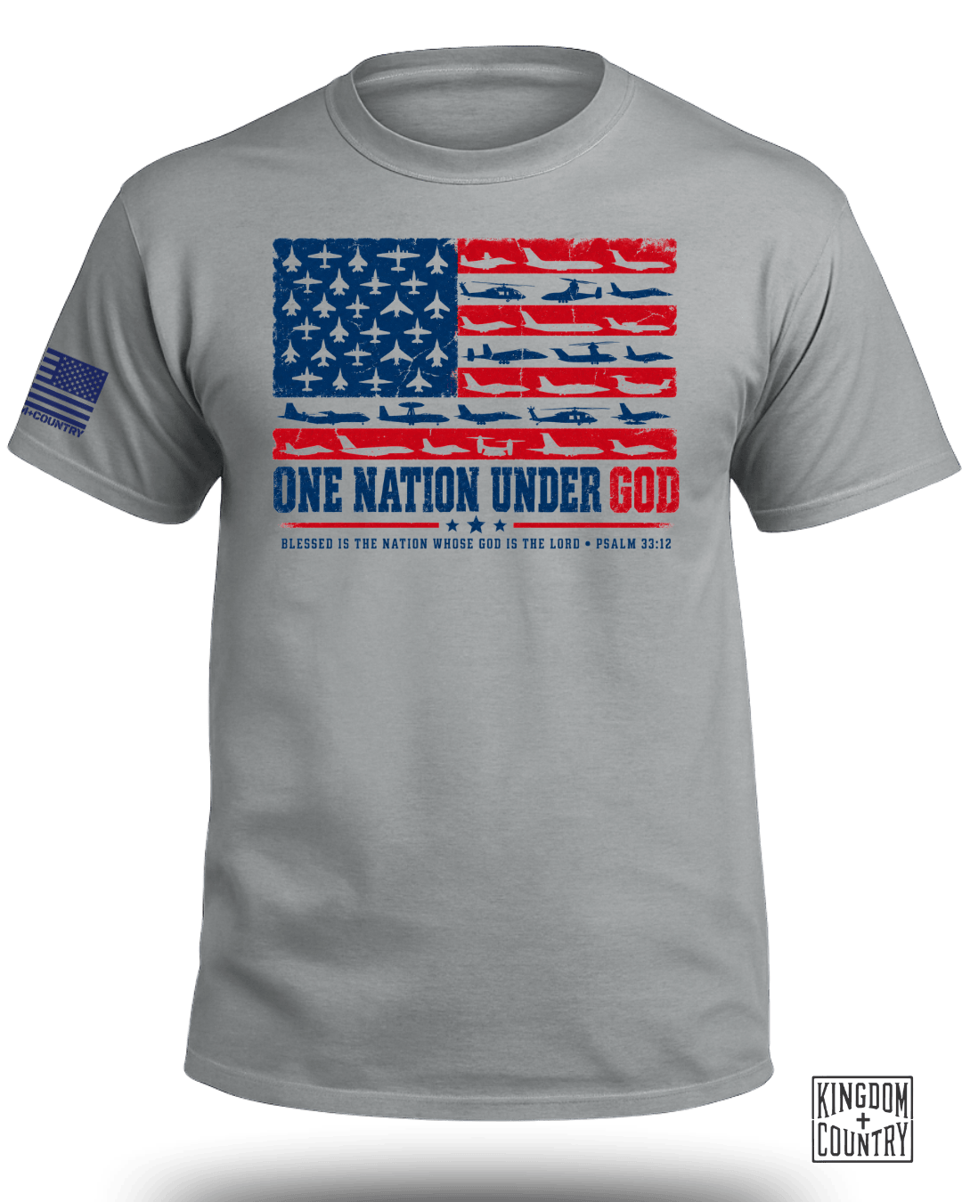 One Nation Under God Aviation Flag T-Shirt