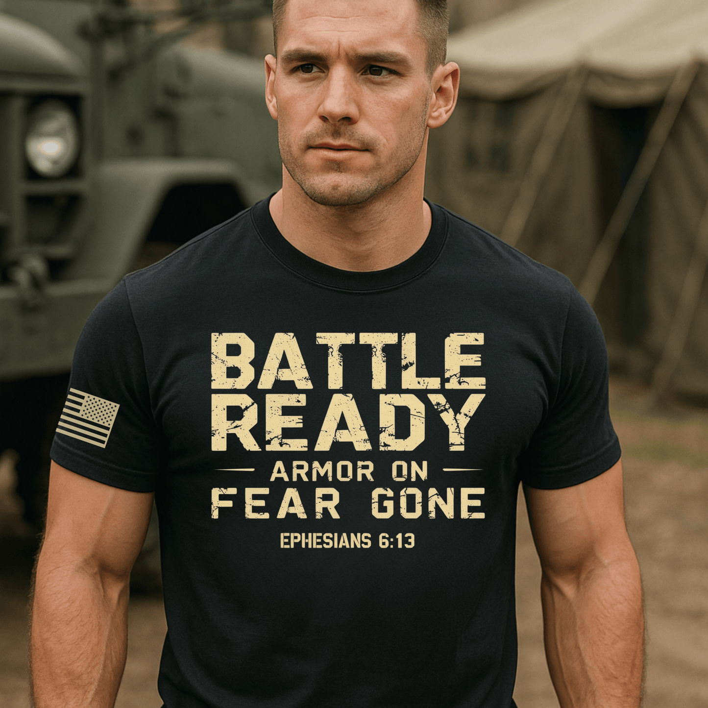 Battle Ready Armor On Fear Gone T-Shirt