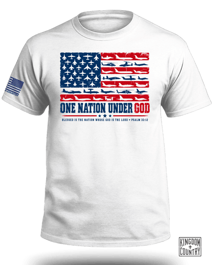 One Nation Under God Aviation Flag T-Shirt