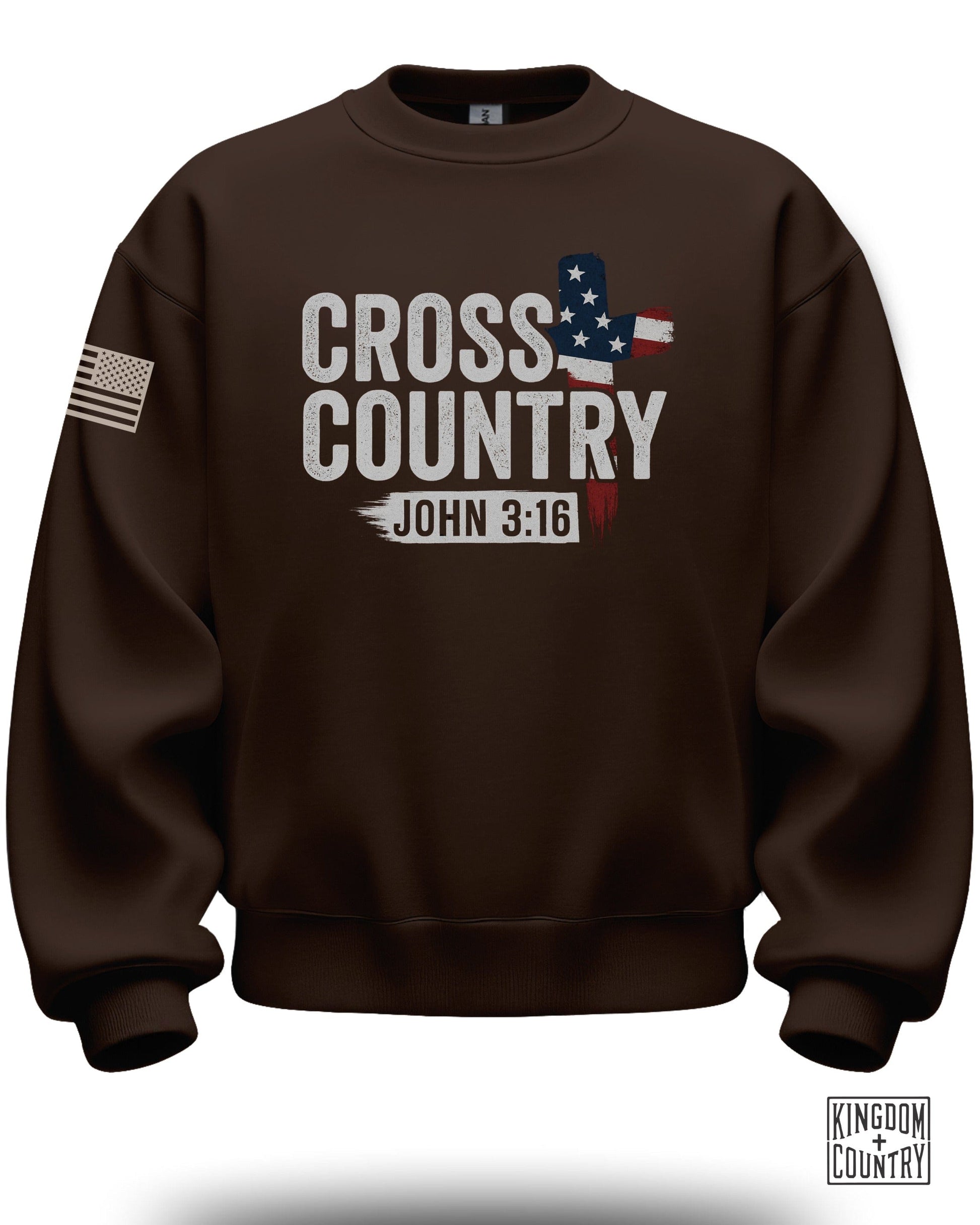 Cross Country John 3:16 Kingdom & Country sweatshirt