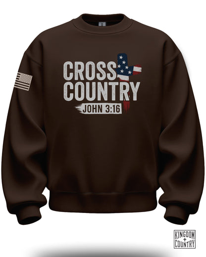 Cross Country John 3:16 Kingdom & Country sweatshirt