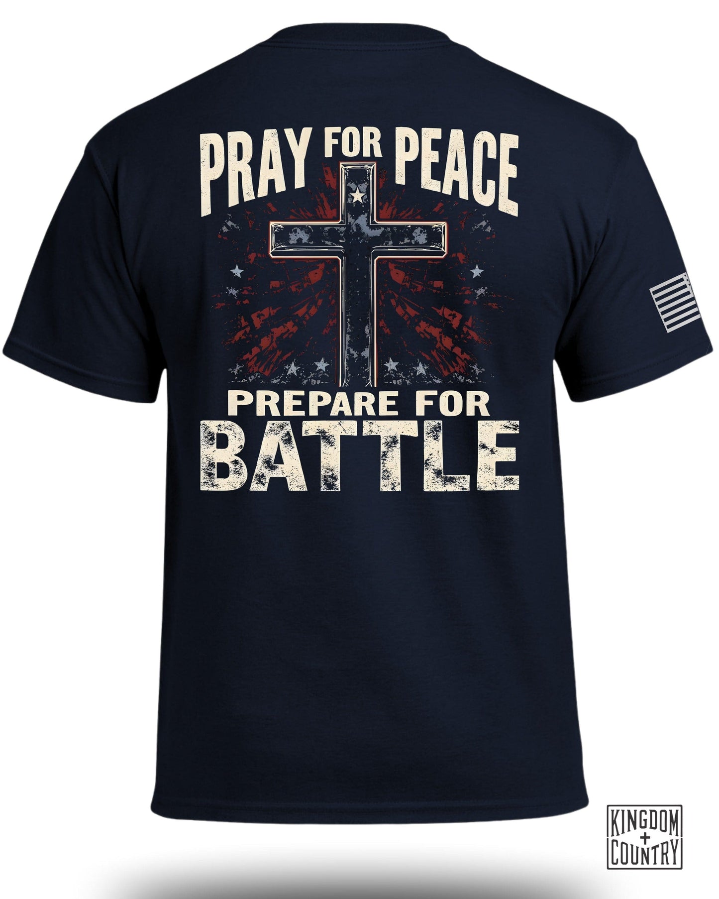 Pray For Peace Prepare For Battle Graphic T-shirt