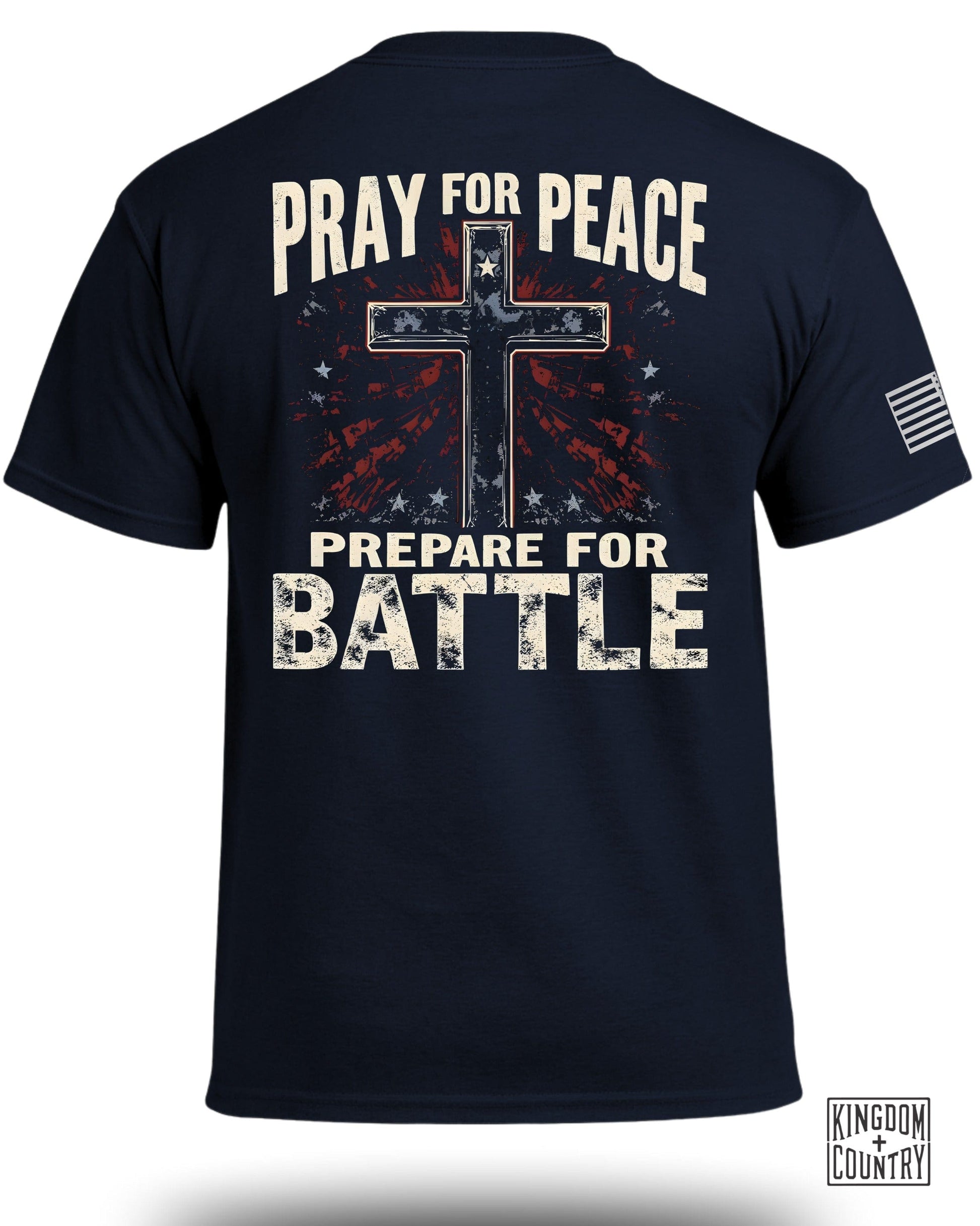 Pray For Peace Prepare For Battle Graphic T-shirt
