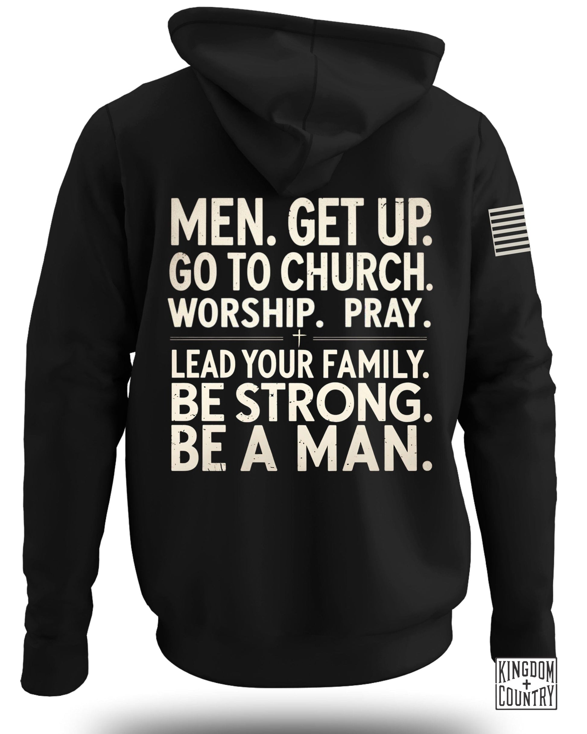 Men Get Up Go To Church Be A Man Hoodie