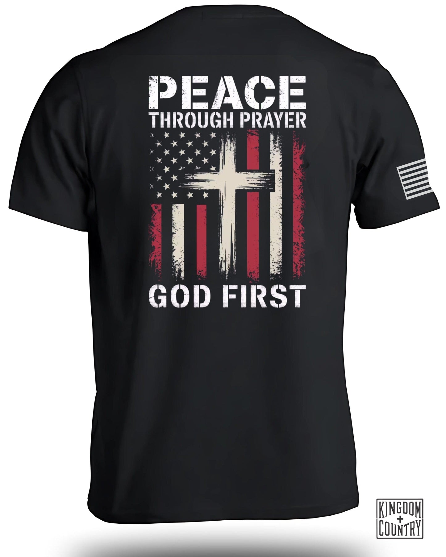 Peace Through Prayer God First T-shirt product type