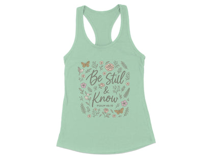 Be Still and Know Psalm 4610 Quote Tank Top product type