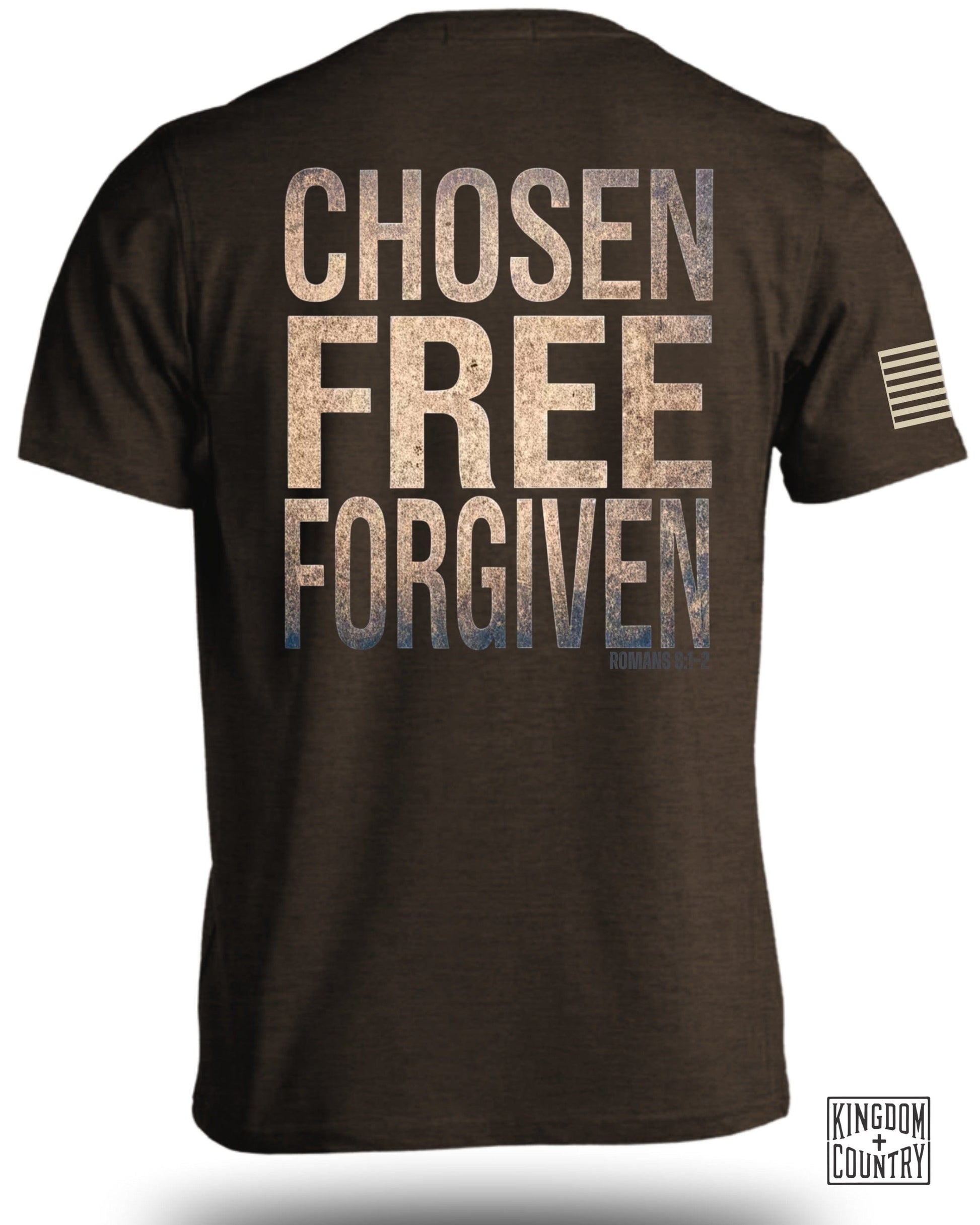 Chosen Free Forgiven Statement Back Print T-Shirt product