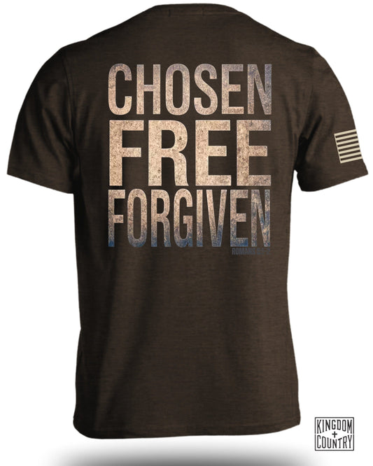 Chosen Free Forgiven Statement Back Print T-Shirt product