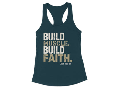 Motivational Build Muscle Build Faith Tank Top