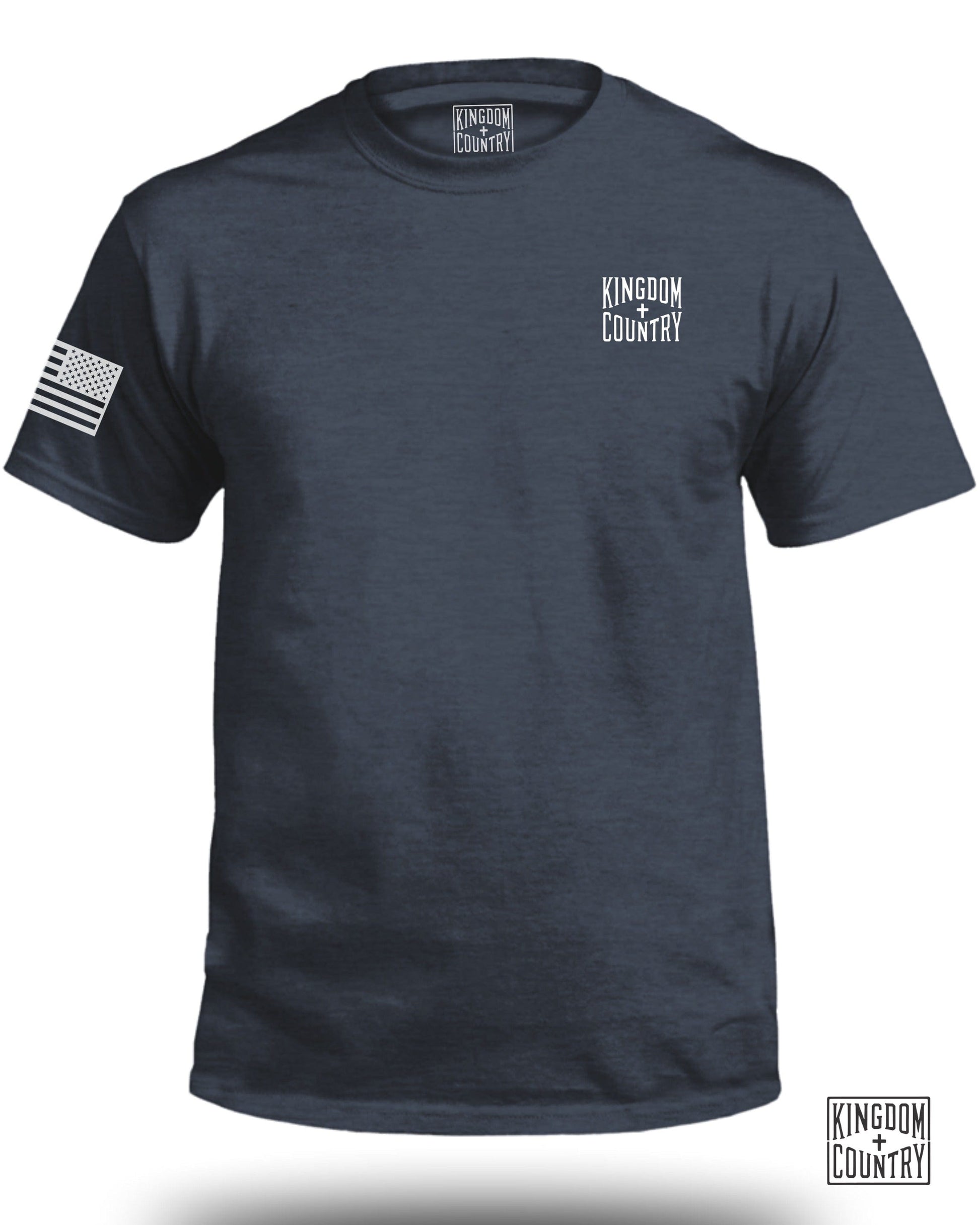 Kingdom Country Logo with USA Flag Sleeve T-shirt product