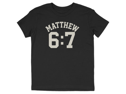 Matthew 6:7 Bible Verse Graphic Tee Product