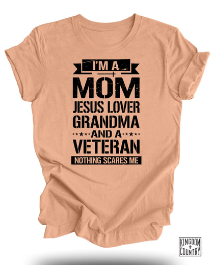 I'm A Mom Jesus Lover Grandma Veteran T-Shirt product