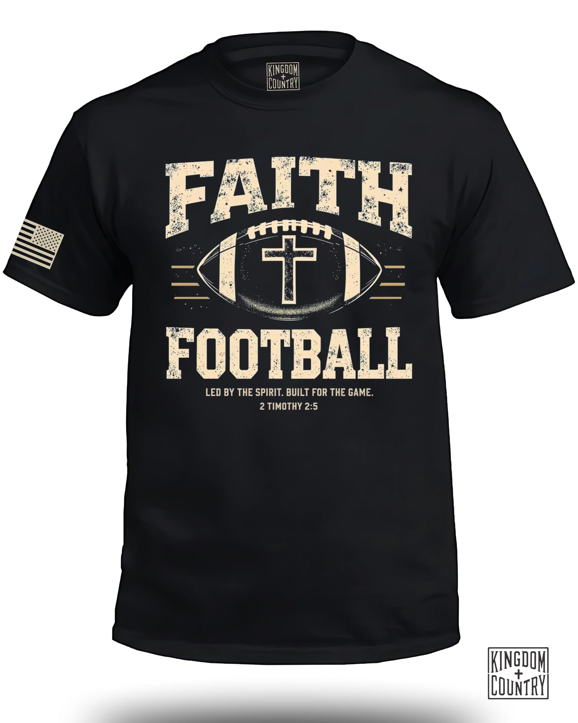 FAITH & FOOTBALL T-Shirt – Kingdom+Country FAITH & FOOTBALL T-Shirt – Kingdom+Country