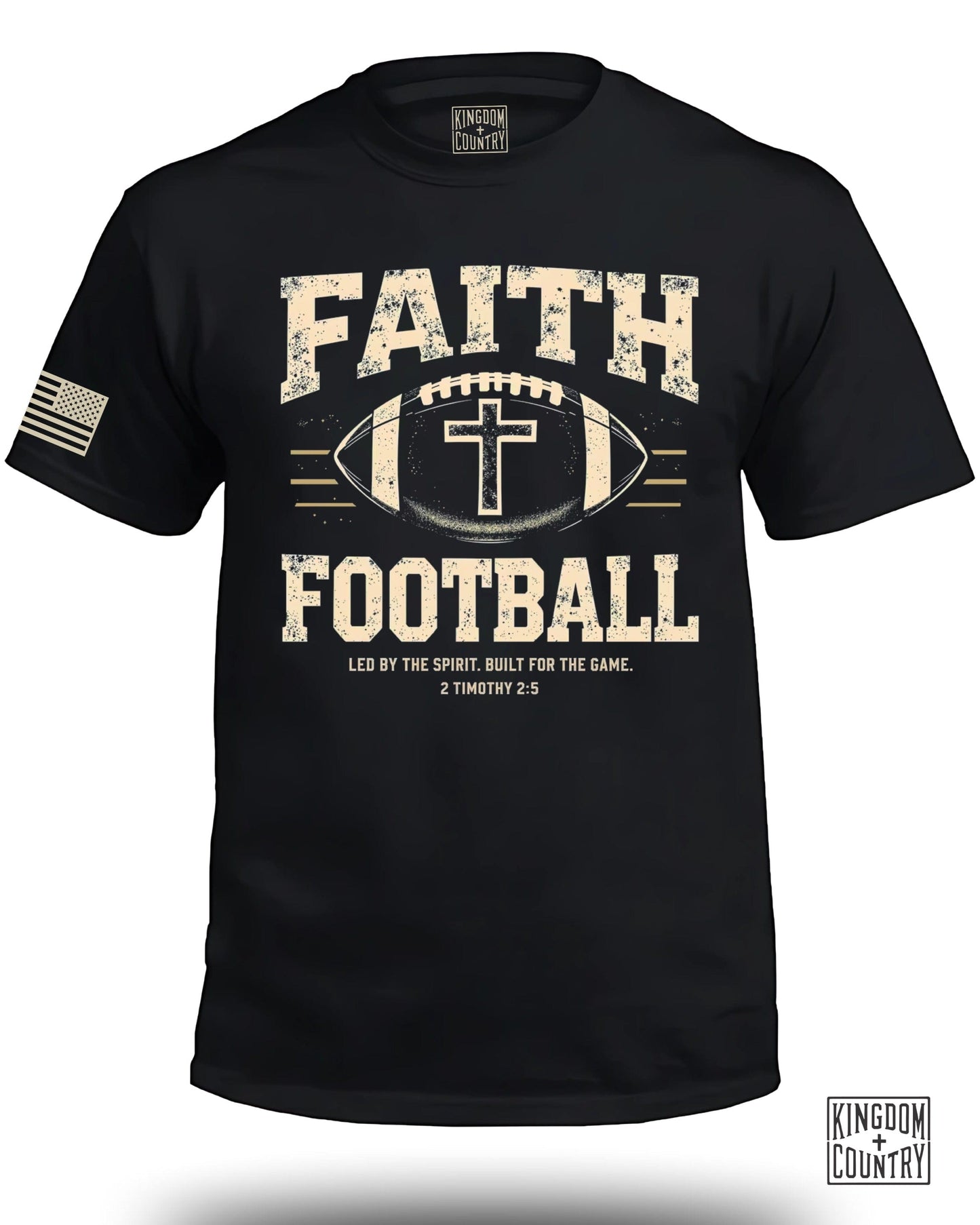 Faith Football Graphic Print T-Shirt Unique Product