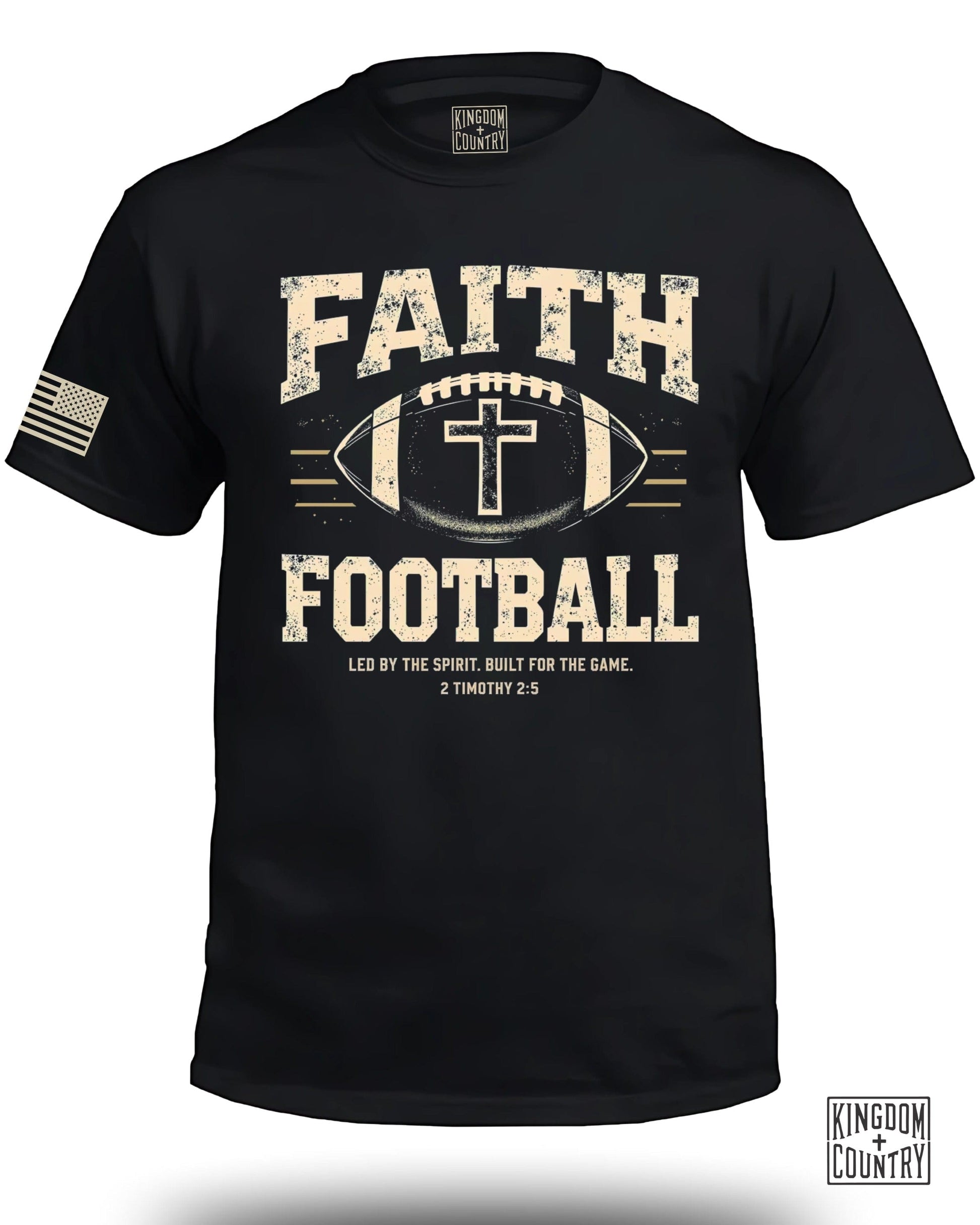 Faith Football Graphic Print T-Shirt Unique Product