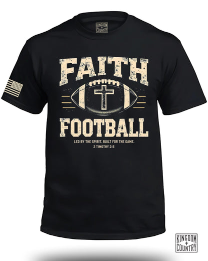 Faith Football Graphic Print T-Shirt Unique Product