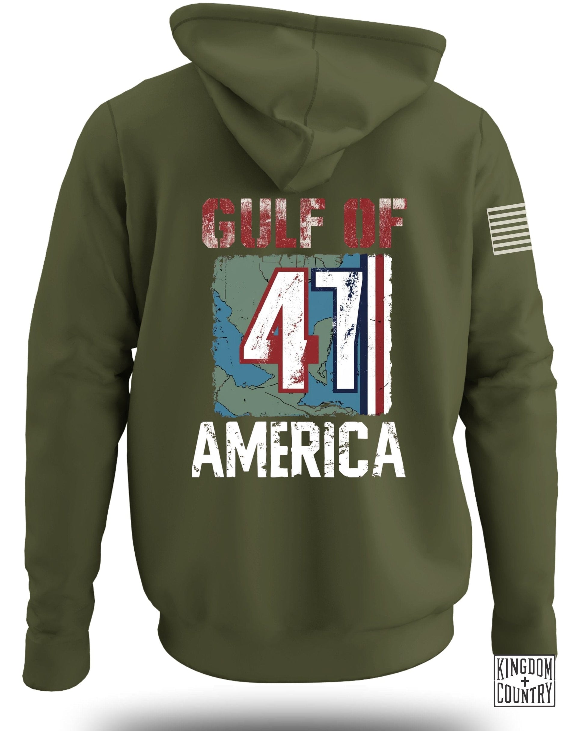 Gulf of 47 America Map Design Hooded Sweatshirt product