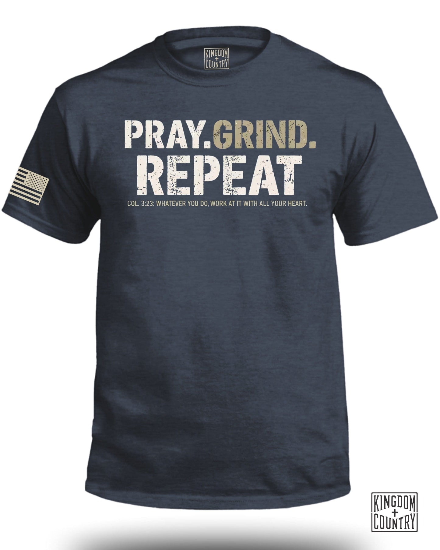 Pray Grind Repeat Motivational T-Shirt product type