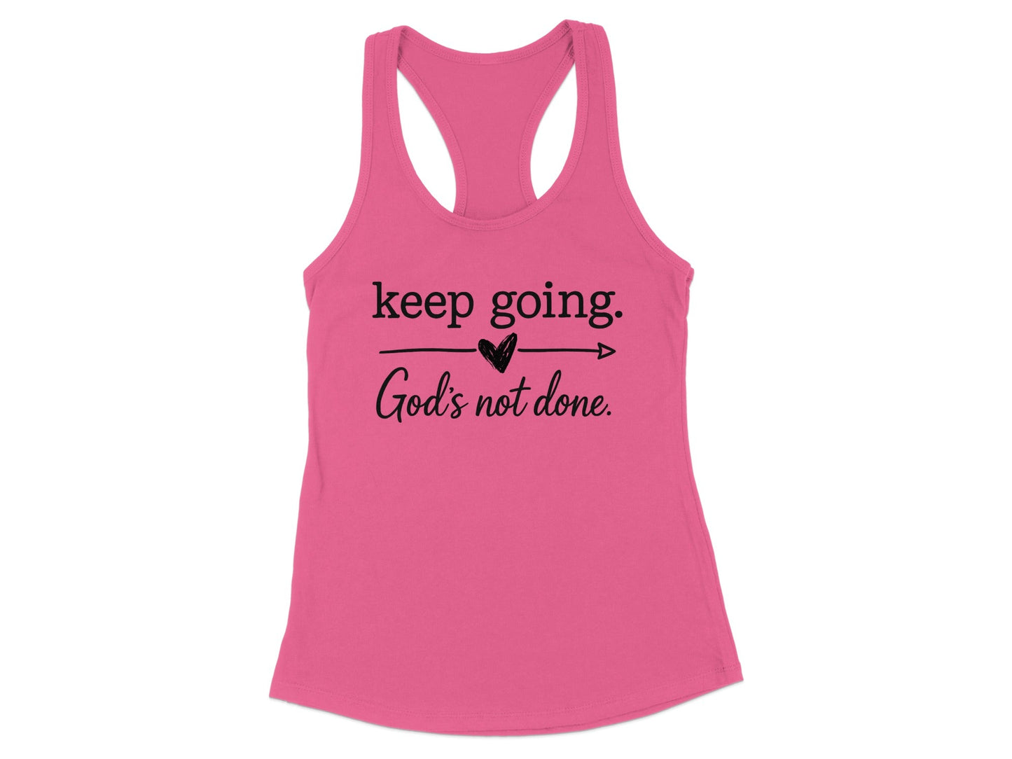 Keep Going God's Not Done Graphic Tank Top product type