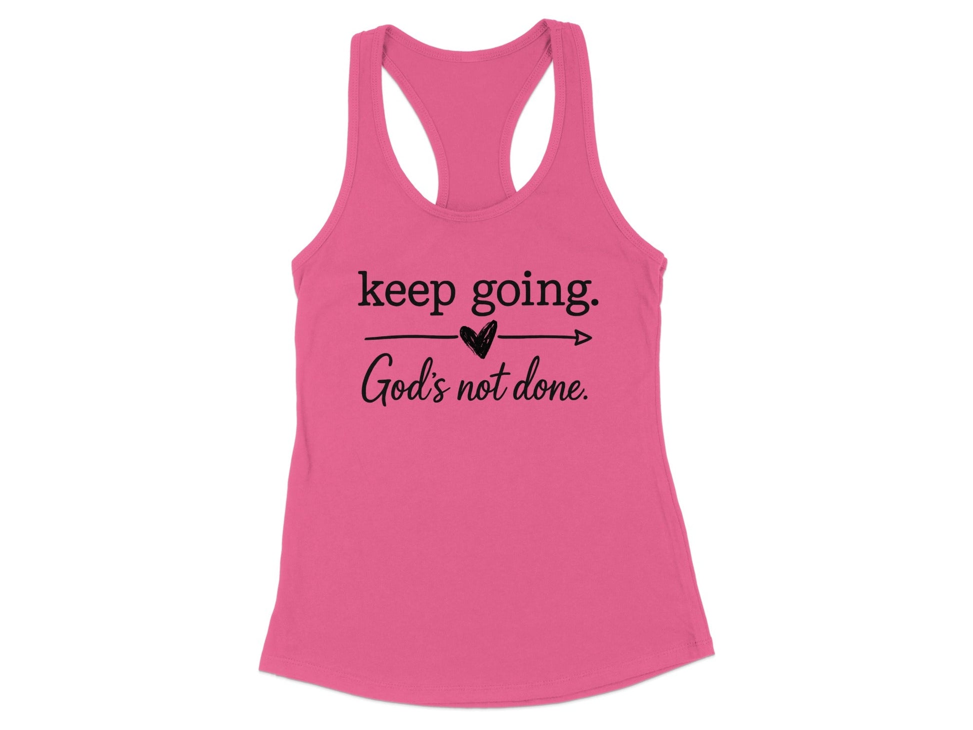 Keep Going God's Not Done Graphic Tank Top product type