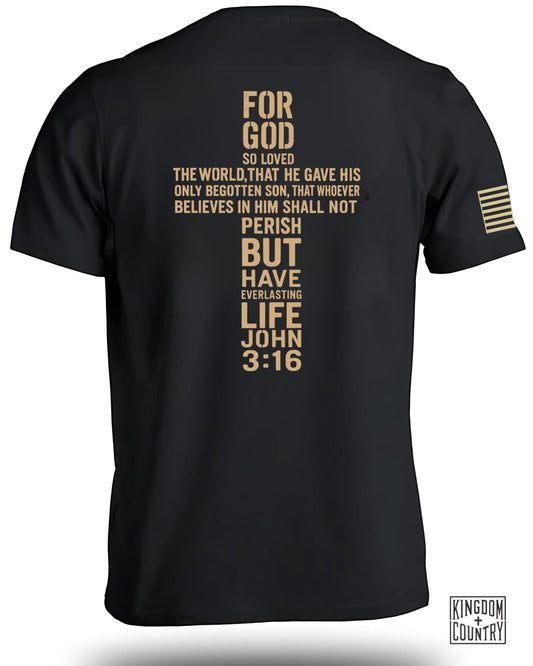 John 3:16 Cross Design Inspirational Shirt product