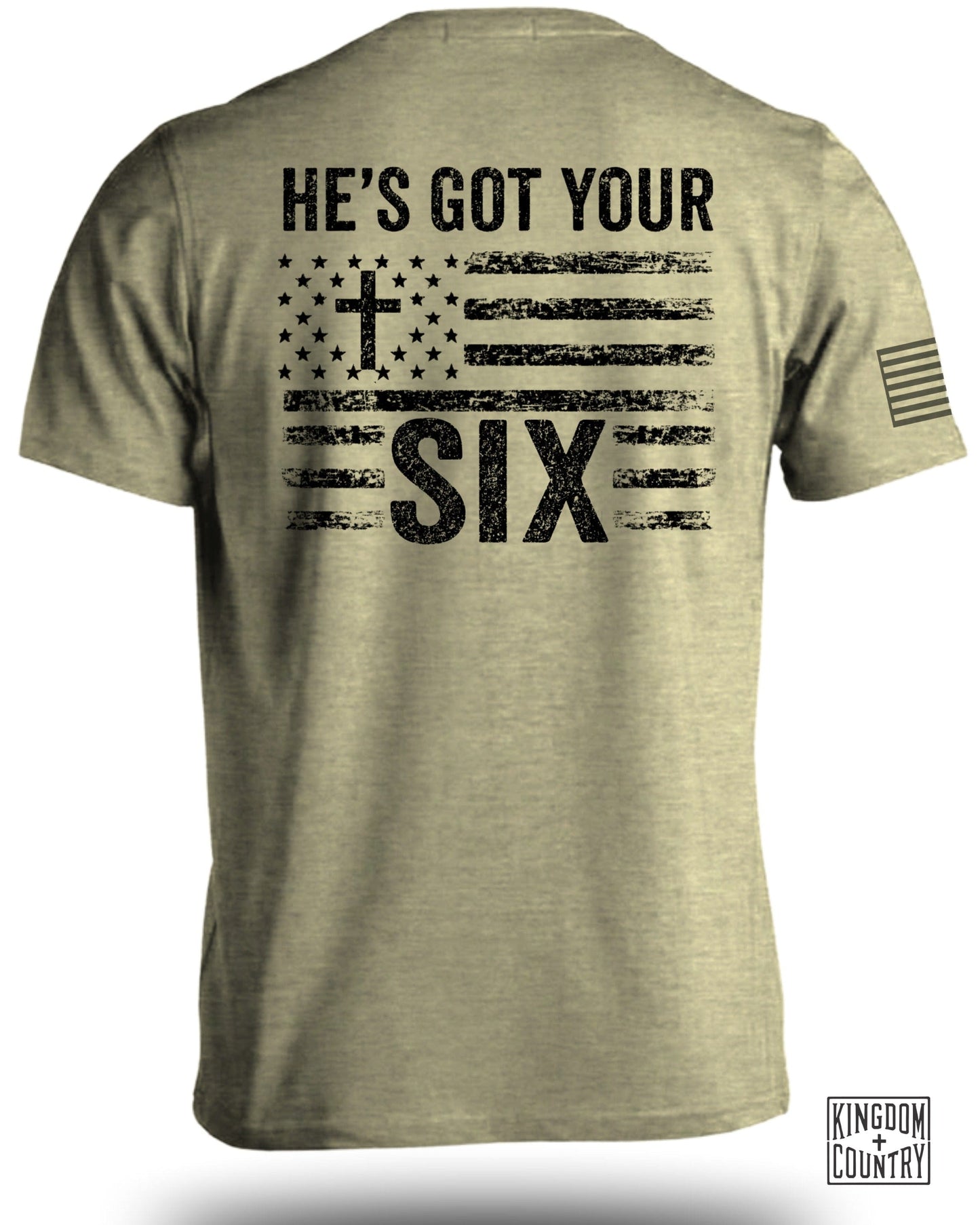 He's Got Your Six Flag Design Graphic T-Shirt product type