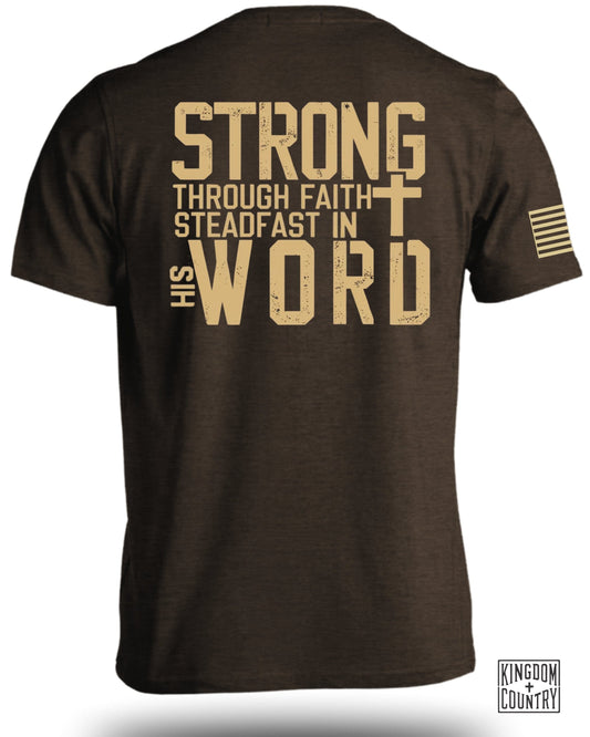 Strong Faith Steadfast His Word Graphic T-shirt product type