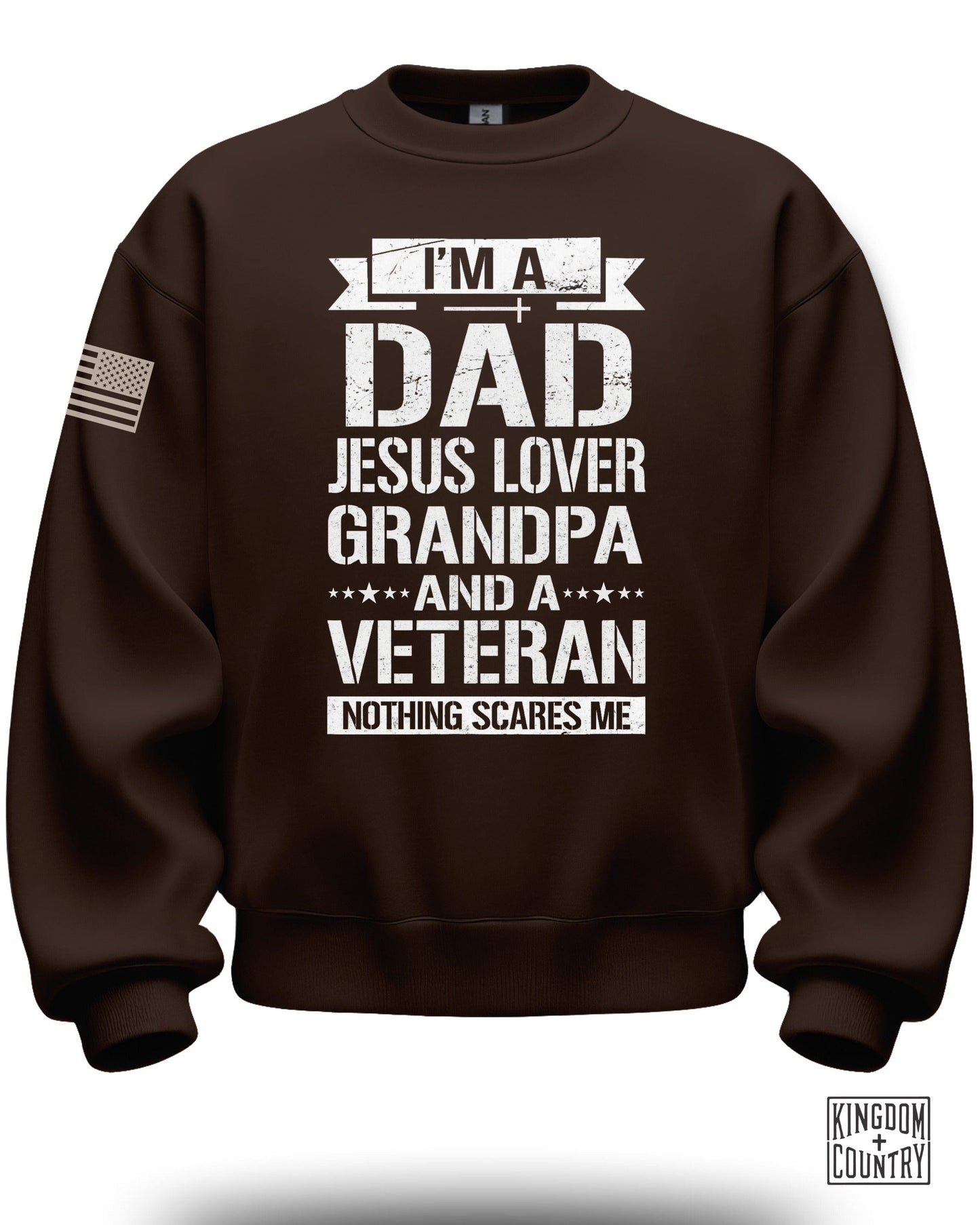 I'm a Dad Jesus Lover Grandpa Veteran Sweatshirt