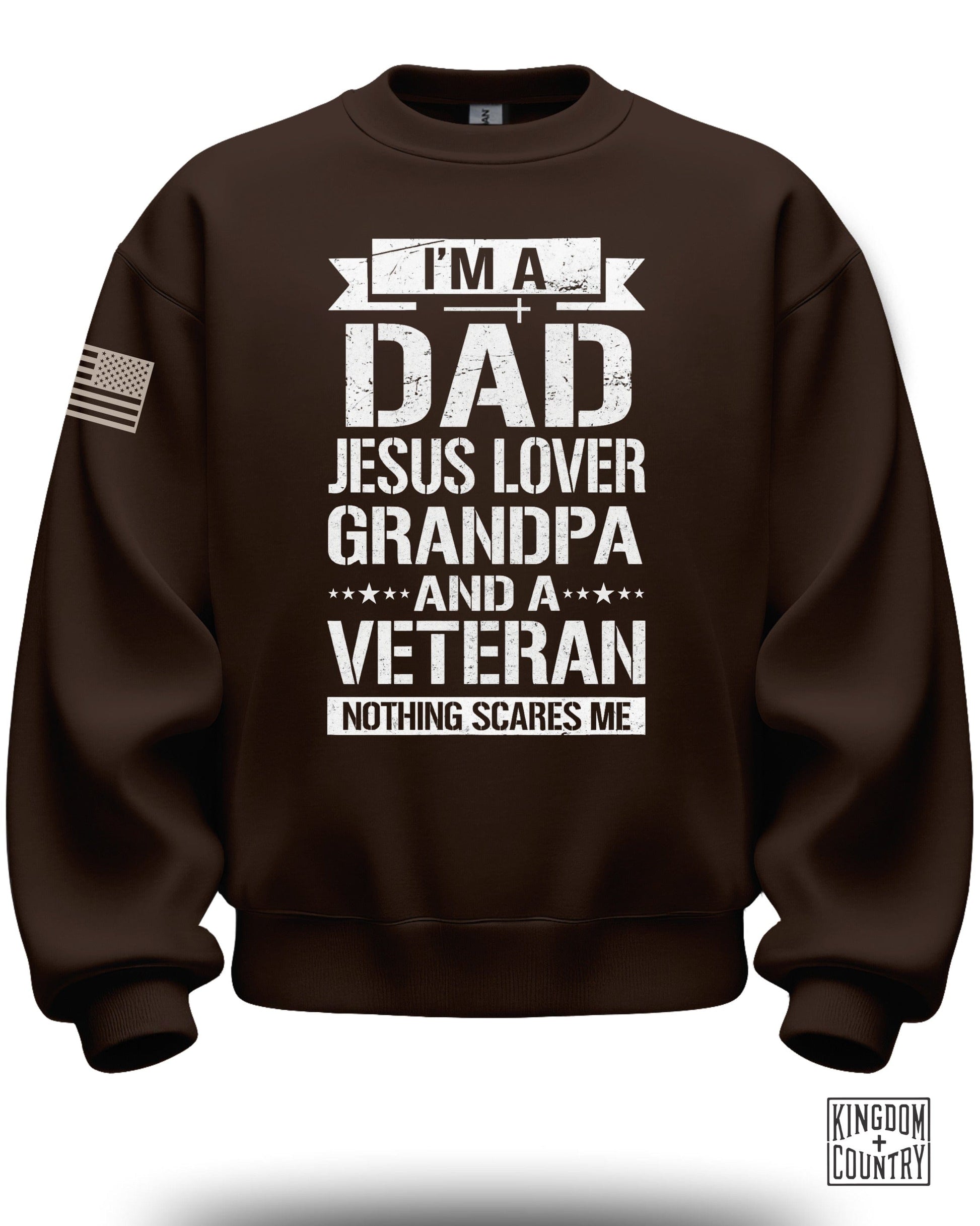 I'm a Dad Jesus Lover Grandpa Veteran Sweatshirt
