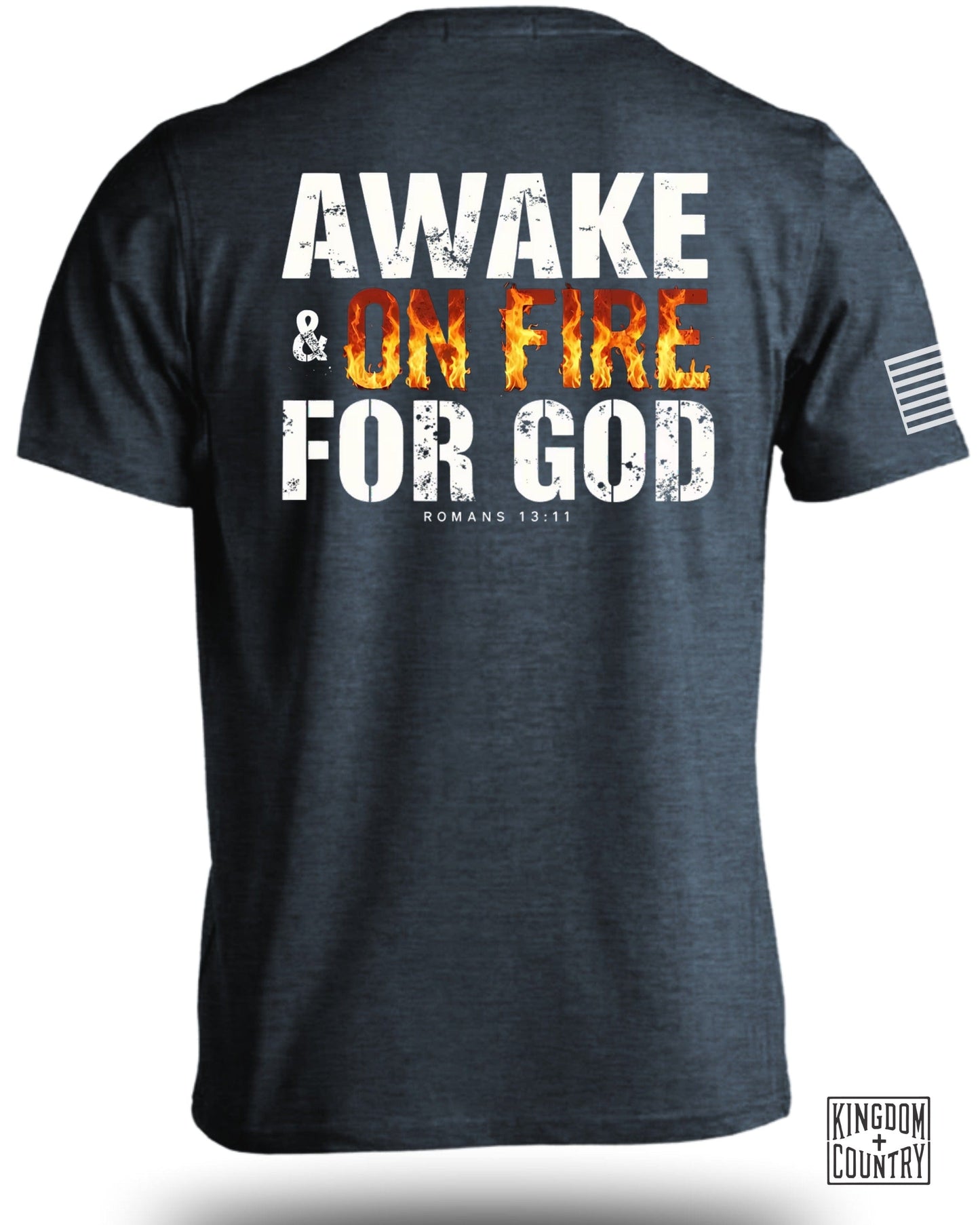 Awake and On Fire for God T-shirt product type