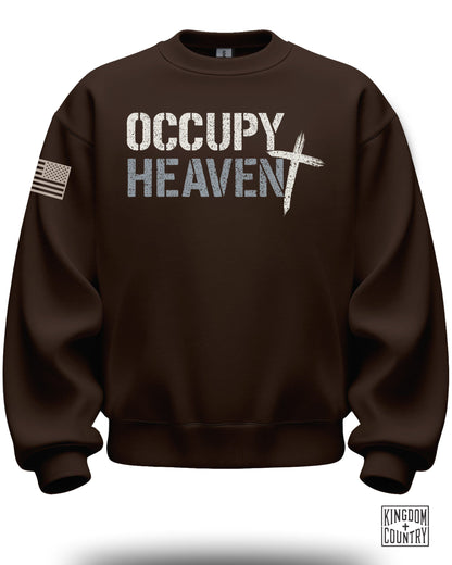 Occupy Heaven Graphic USA Flag Long Sleeve Shirt