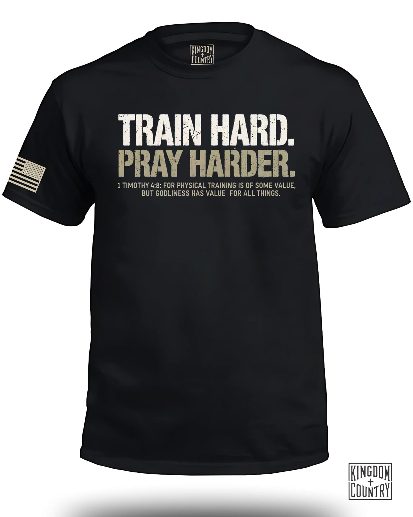 Train Hard Pray Harder Motivational T-shirt product