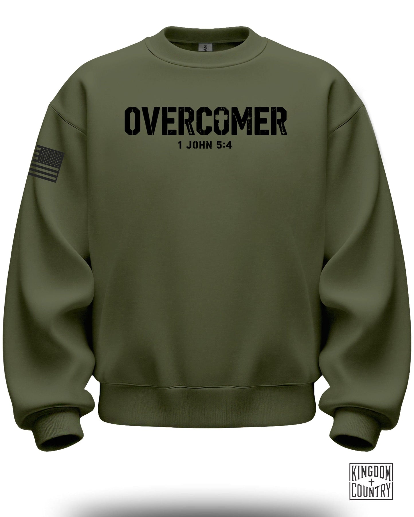 OVERCOMER 1 John 5 4 Religious Sweatshirt for Men