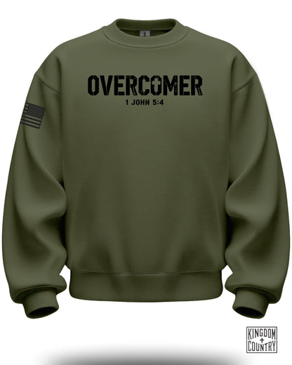 OVERCOMER 1 John 5 4 Religious Sweatshirt for Men