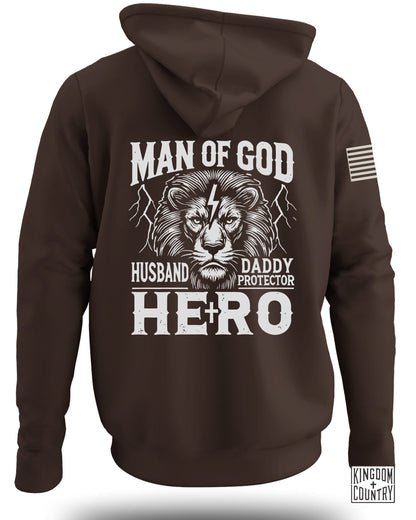 Man of God Husband Daddy Protector Hero hoodie