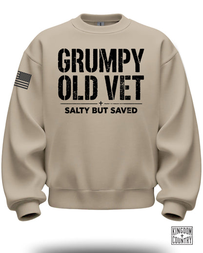 Grumpy Old Vet Salty But Saved Sweatshirt