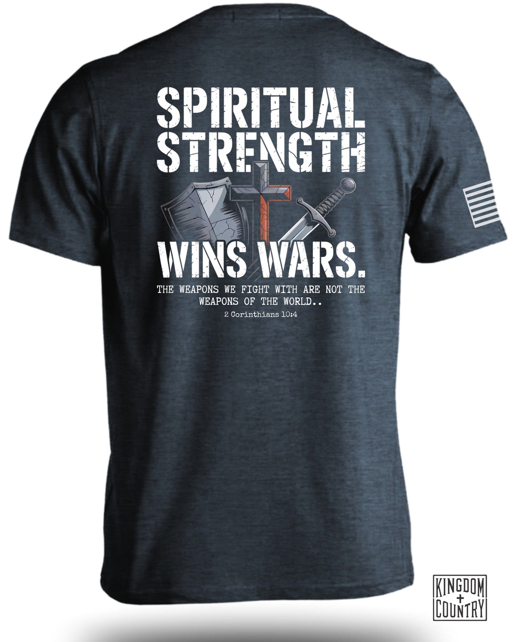 Spiritual Strength Wins Wars Inspiring T-Shirt Product