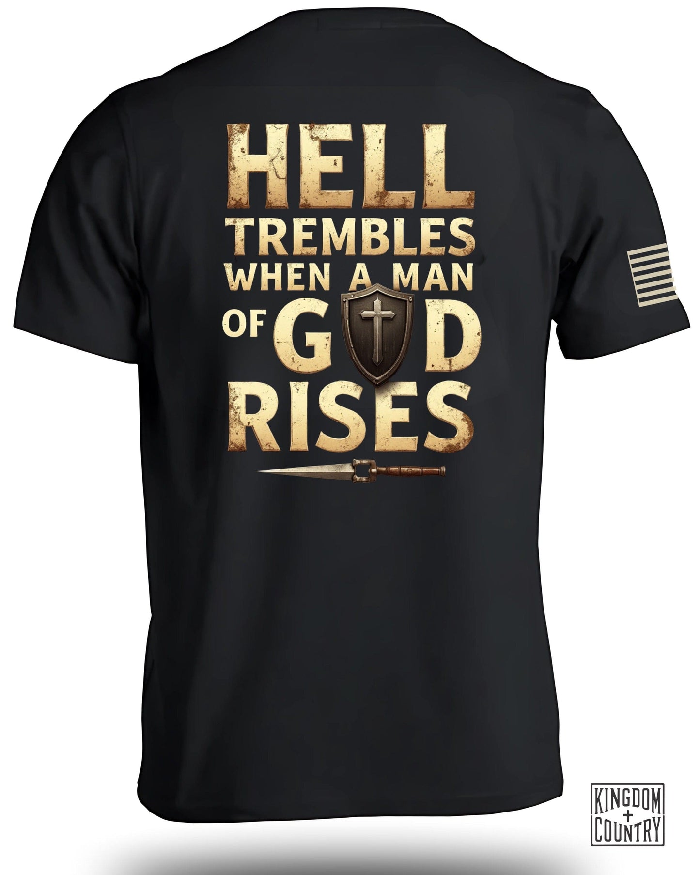 Hell Trembles Man Of God Rises Graphic Shirt product type