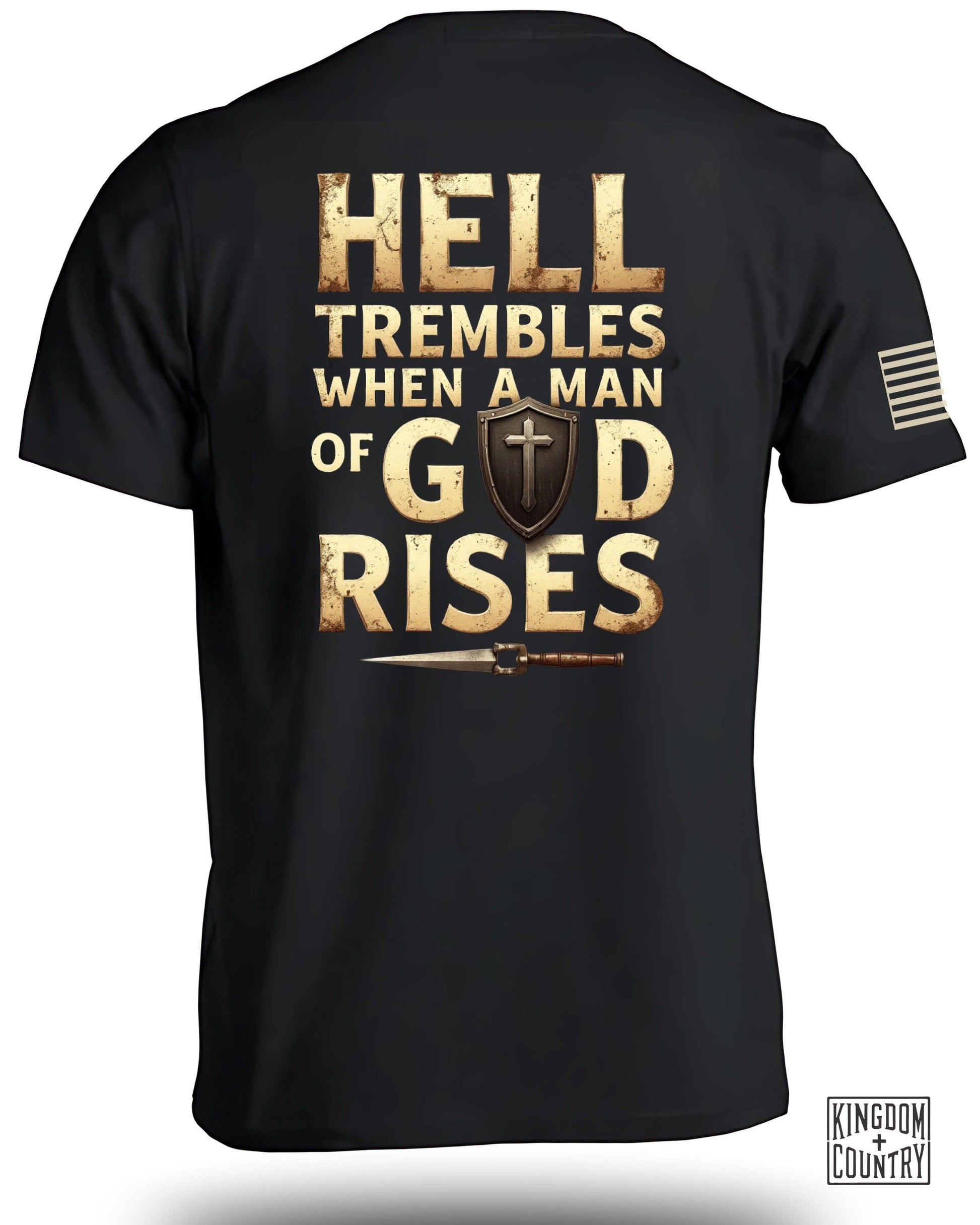 Hell Trembles Man Of God Rises Graphic Shirt product type
