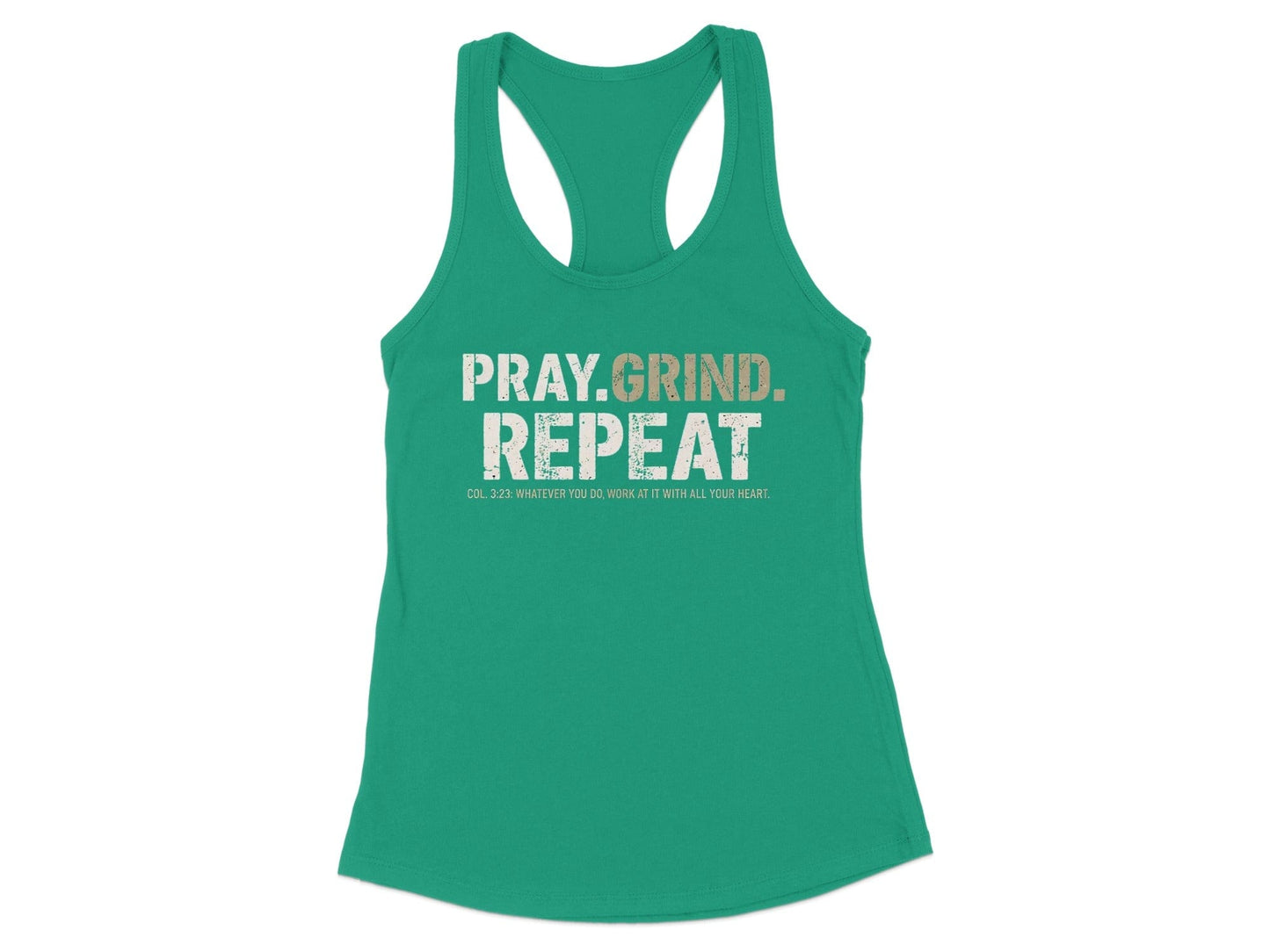 Pray Grind Repeat Racerback Tank Top product type
