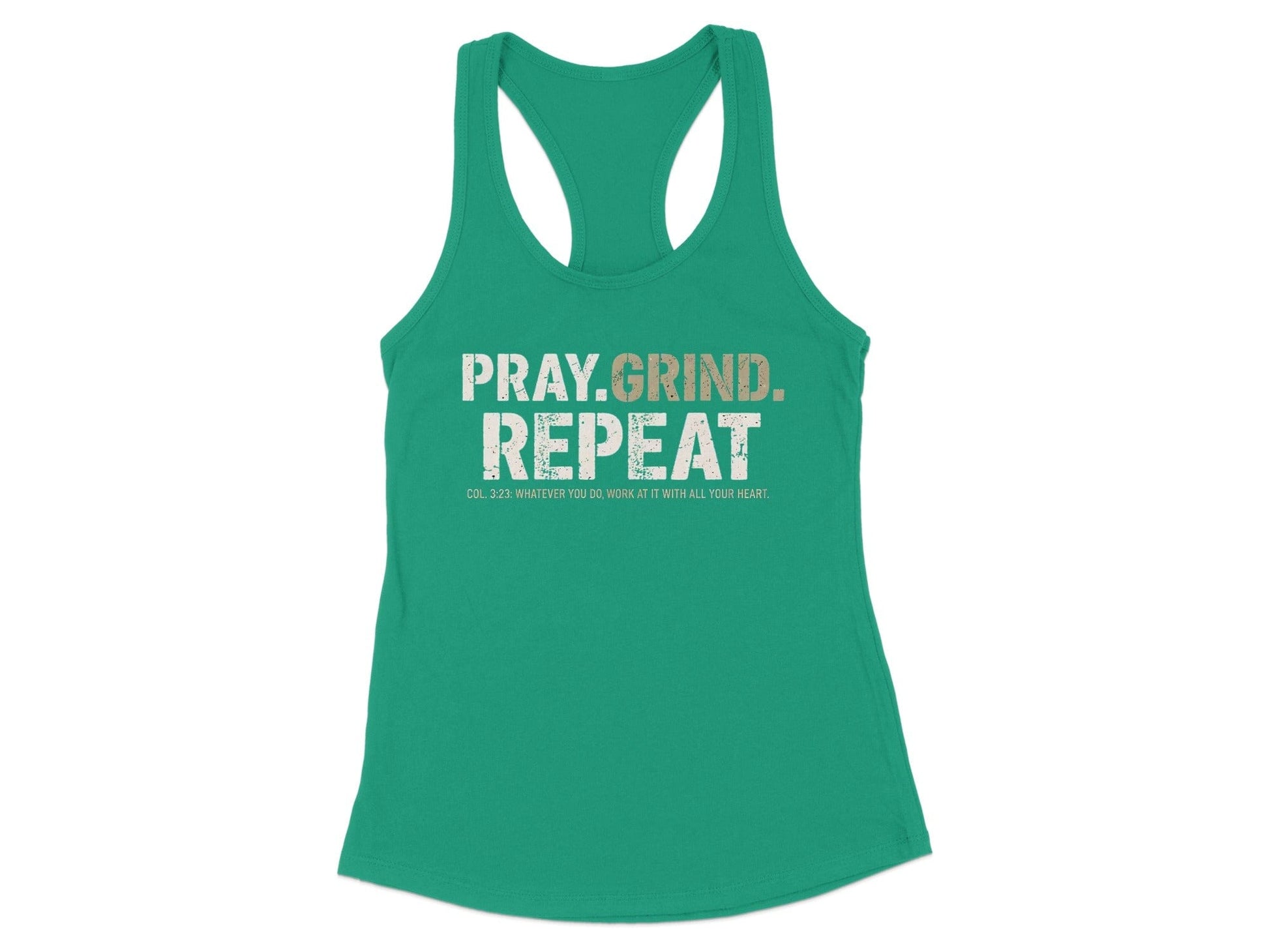 Pray Grind Repeat Racerback Tank Top product type