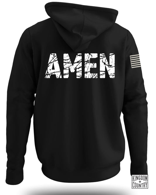 Bold Amen Design Black Hoodie Sweatshirt product