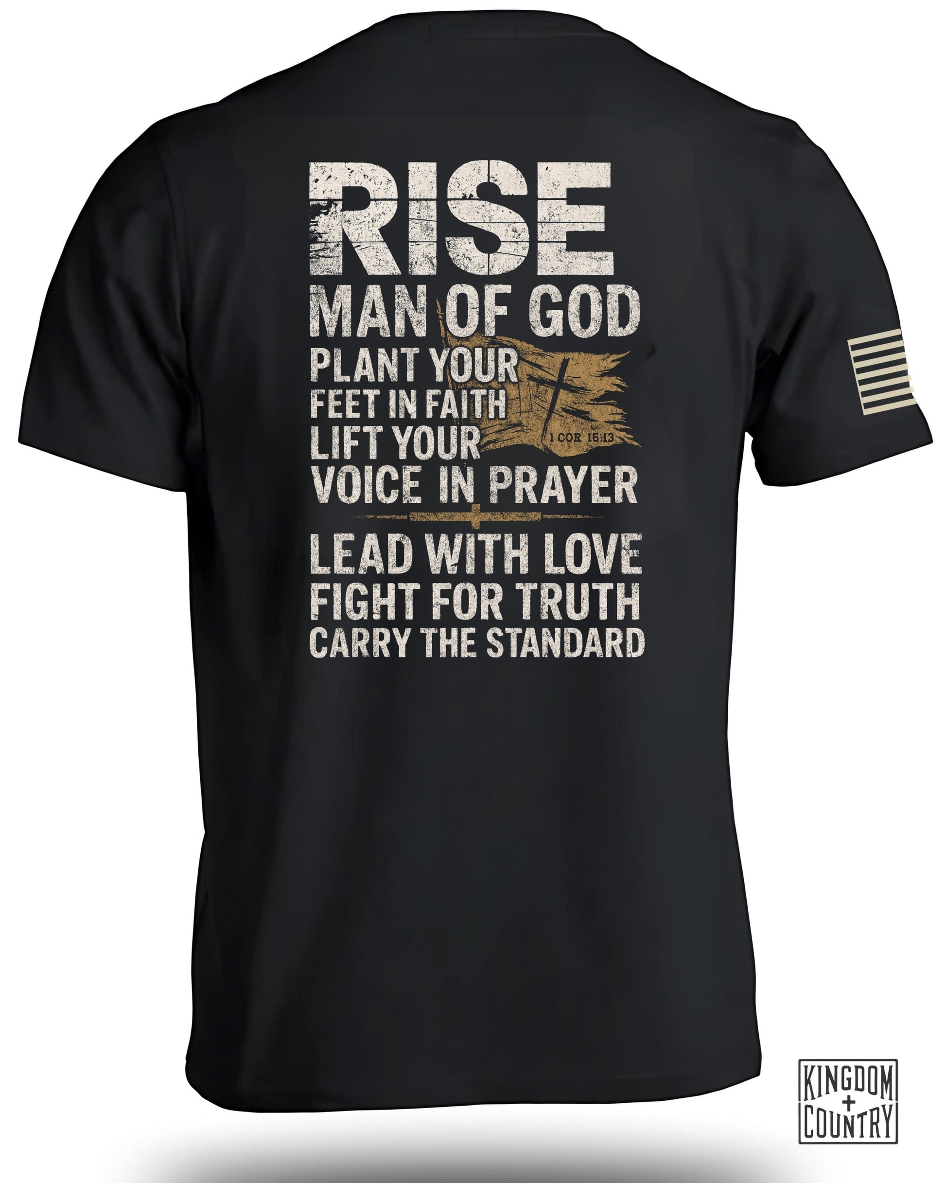 RISE Man of God Inspirational Graphic T-shirt product