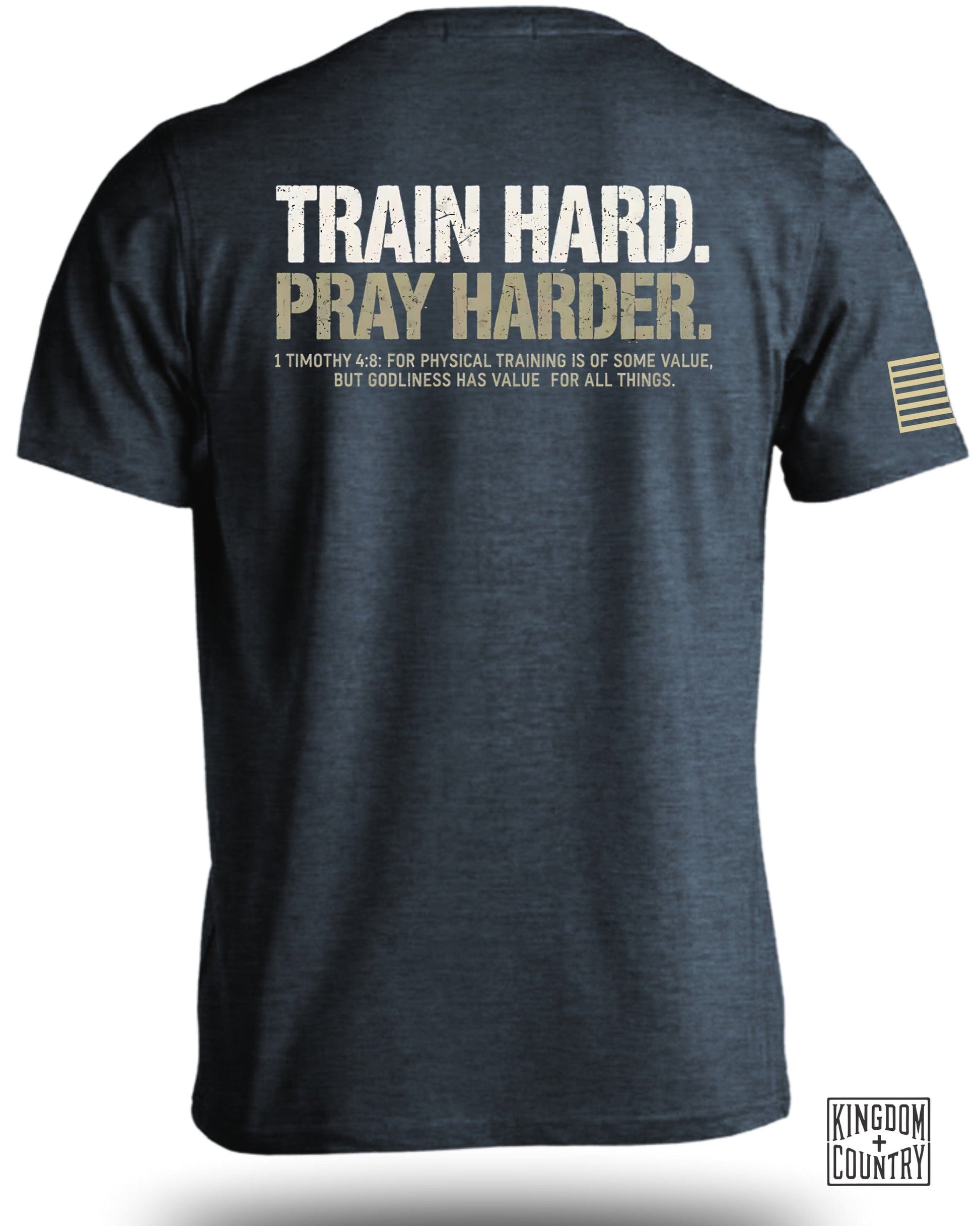 Train Hard Pray Harder Inspirational Quote T-shirt Product