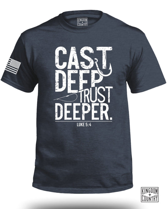 Cast Deep Trust Deeper Luke 5:4 Graphic Shirt product